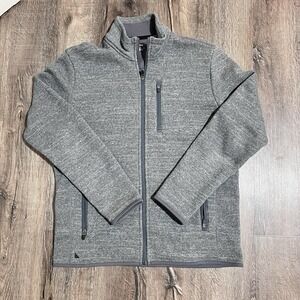 UNTUCKit Kezoh Sweater Mens Medium Gray Long Sleeve Full-Zip Fleece Casual